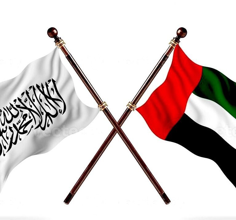 islamic-emirate-of-afghanistan-versus-united-arab-emirates-two-country-flags-photo